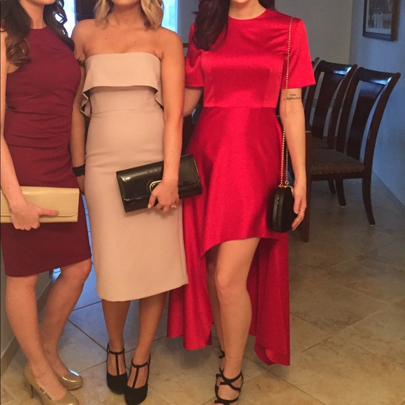 Zara red high-low dress - Picture 3 of 4